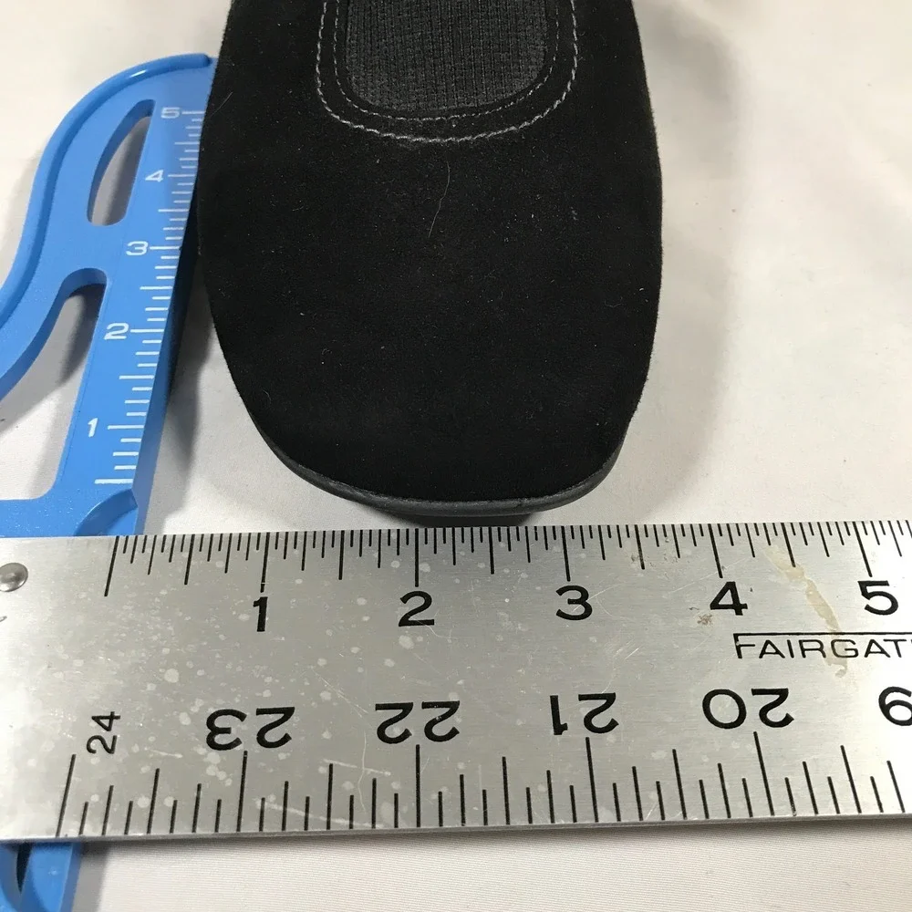 Soft Spots Black Cushion Slip On Wedge Heel Shoes Womens US 11W EU 42 UK 9‎ NWOT
